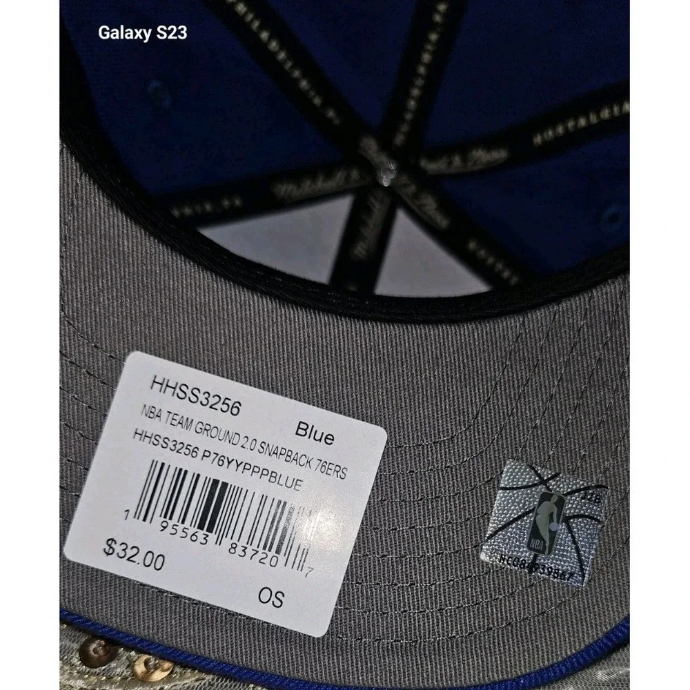 PHILADELPHIA 76ERS MITCHELL & NESS DAD HAT ADJUSTABLE NWT BLUE CLASSIC LOGO